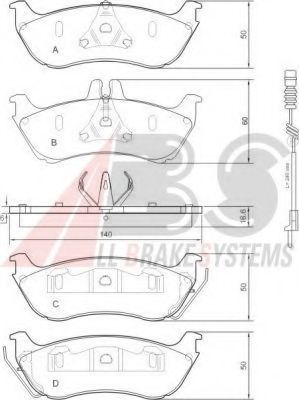 Imagine set placute frana,frana disc A.B.S. 37322