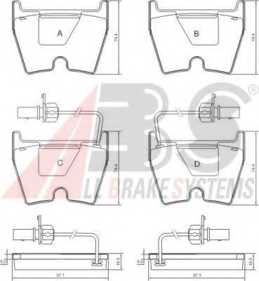 Imagine set placute frana,frana disc A.B.S. 37367 OE