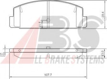 Imagine set placute frana,frana disc A.B.S. 37382