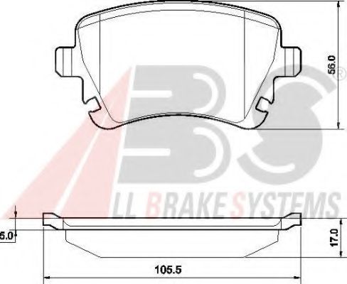 Imagine set placute frana,frana disc A.B.S. 37411 OE