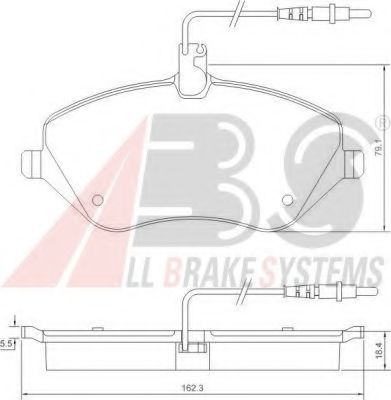 Imagine set placute frana,frana disc A.B.S. 37431 OE