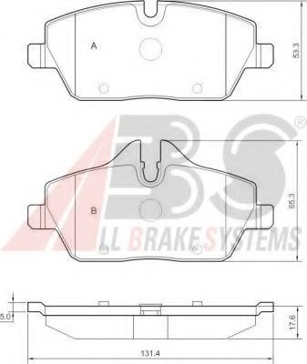 Imagine set placute frana,frana disc A.B.S. 37434 OE