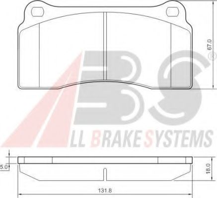 Imagine set placute frana,frana disc A.B.S. 37441