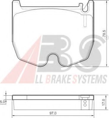 Imagine set placute frana,frana disc A.B.S. 37455