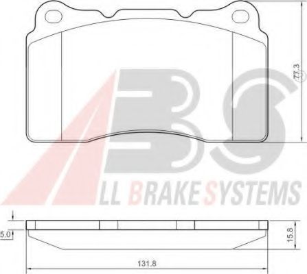 Imagine set placute frana,frana disc A.B.S. 37479