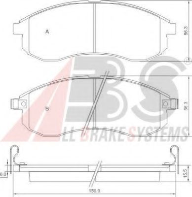 Imagine set placute frana,frana disc A.B.S. 37481