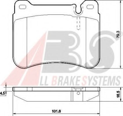 Imagine set placute frana,frana disc A.B.S. 37506 OE