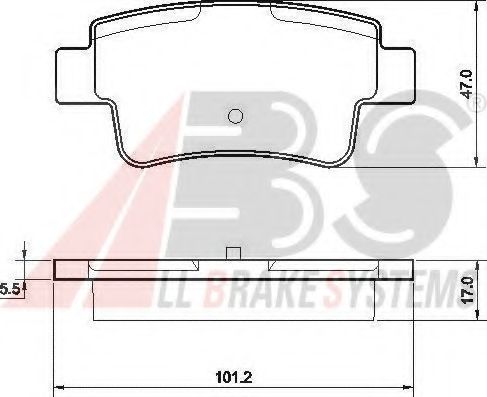 Imagine set placute frana,frana disc A.B.S. 37513