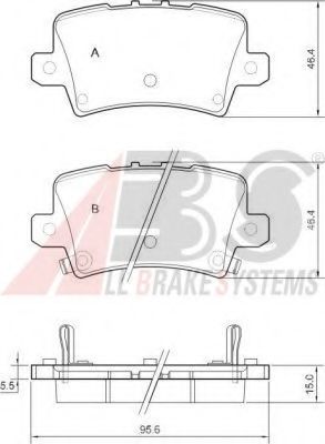 Imagine set placute frana,frana disc A.B.S. 37530 OE