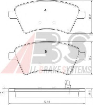 Imagine set placute frana,frana disc A.B.S. 37532 OE