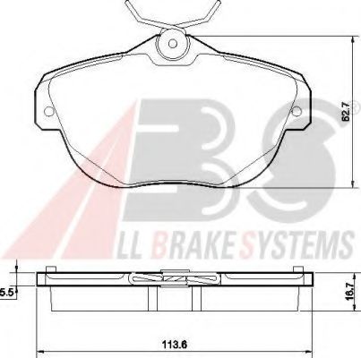 Imagine set placute frana,frana disc A.B.S. 37539 OE