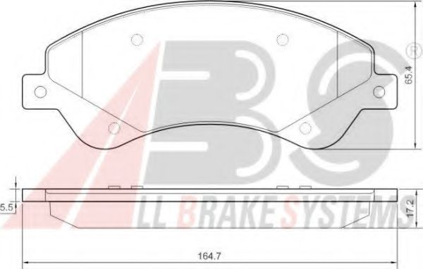 Imagine set placute frana,frana disc A.B.S. 37559 OE