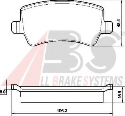 Imagine set placute frana,frana disc A.B.S. 37562 OE