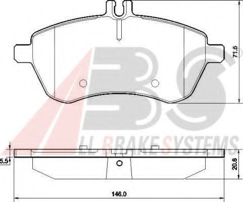 Imagine set placute frana,frana disc A.B.S. 37584 OE