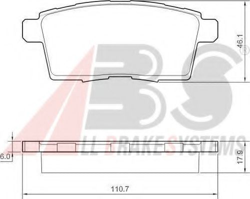 Imagine set placute frana,frana disc A.B.S. 37644 OE