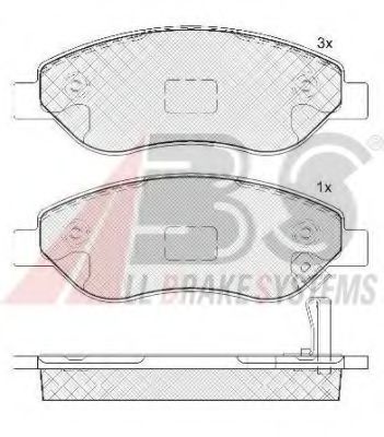 Imagine set placute frana,frana disc A.B.S. 37645 OE