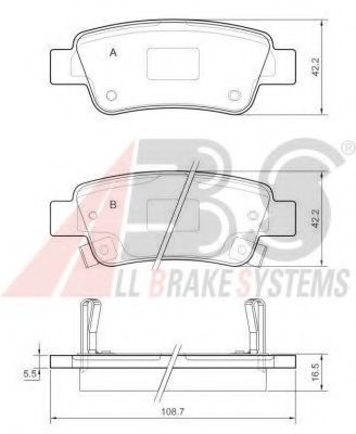 Imagine set placute frana,frana disc A.B.S. 37651