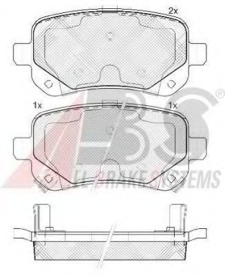 Imagine set placute frana,frana disc A.B.S. 37733