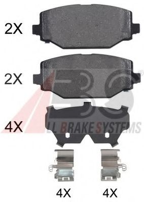 Imagine set placute frana,frana disc A.B.S. 37924 OE