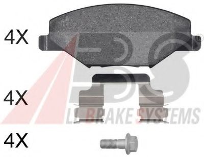 Imagine set placute frana,frana disc A.B.S. 37957 OE