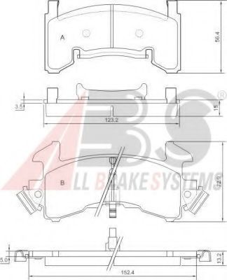 Imagine set placute frana,frana disc A.B.S. 38154