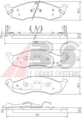 Imagine set placute frana,frana disc A.B.S. 38576