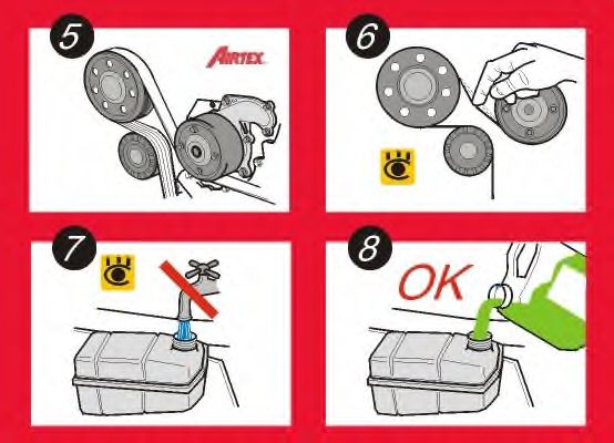 Imagine Set pompa apa + curea dintata AIRTEX WPK-116401