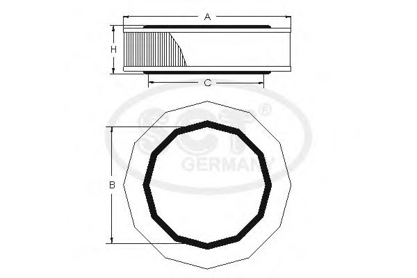 Imagine Filtru aer SCT Germany SB 228