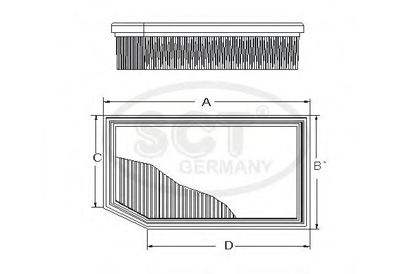 Imagine Filtru aer SCT Germany SB 2291