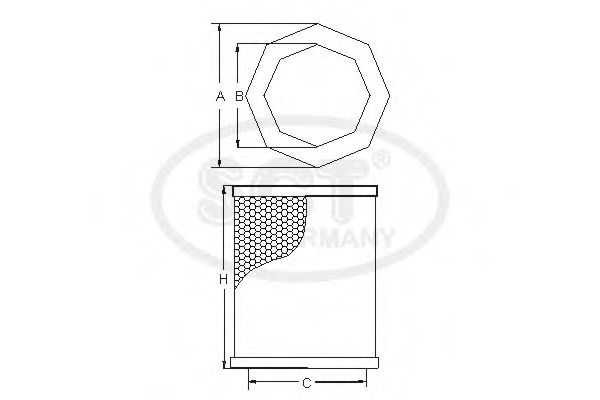 Imagine Filtru aer SCT Germany SB 3142