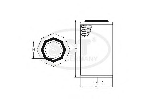 Imagine Filtru aer SCT Germany SB 3183