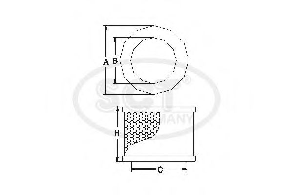 Imagine Filtru aer SCT Germany SB 3265