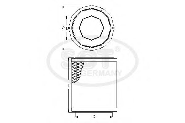 Imagine Filtru aer SCT Germany SB 609