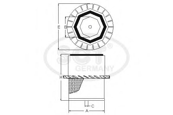 Imagine Filtru aer SCT Germany SB 619