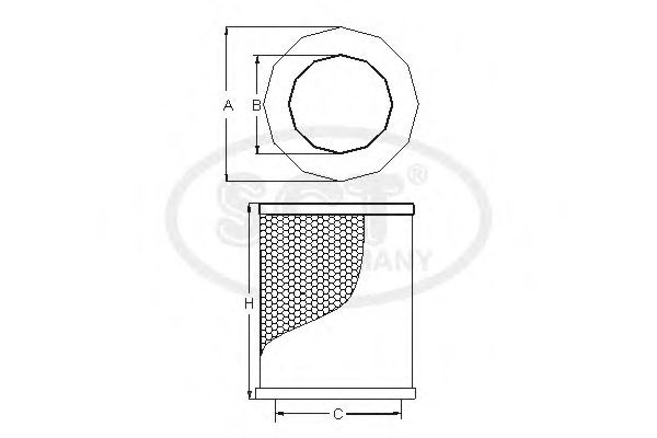 Imagine Filtru aer SCT Germany SB 697