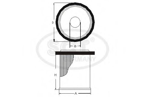 Imagine filtru combustibil SCT Germany SC 7066 P