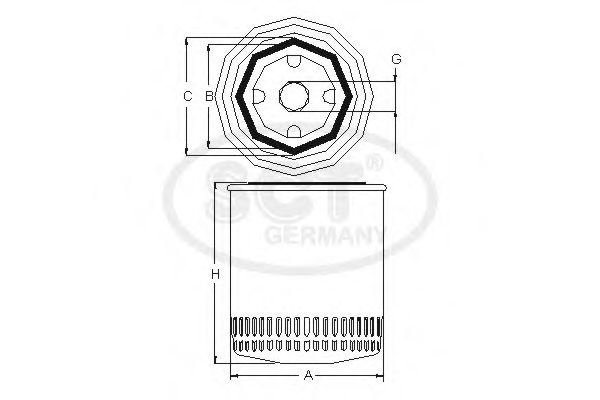 Imagine Filtru ulei SCT Germany SM 104