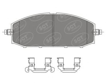 Imagine set placute frana,frana disc SCT Germany SP 332 PR