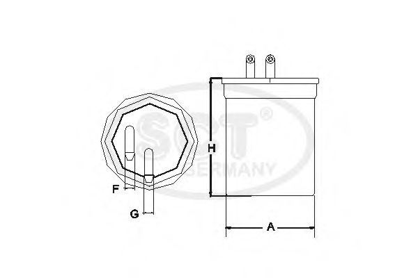 Imagine filtru combustibil SCT Germany ST 6088