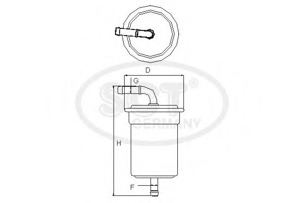 Imagine filtru combustibil SCT Germany ST 6114