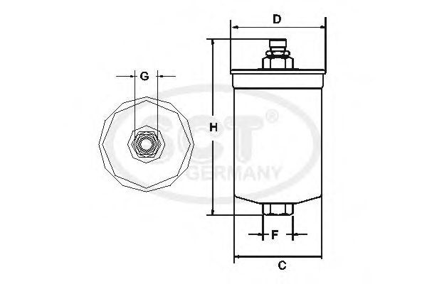 Imagine filtru combustibil SCT Germany ST 744