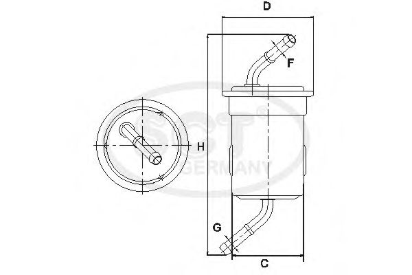 Imagine filtru combustibil SCT Germany ST 793