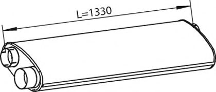 Amortizor zgomot mijloc/spate DINEX 28326