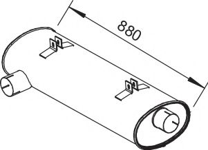 Amortizor zgomot mijloc/spate DINEX 64331