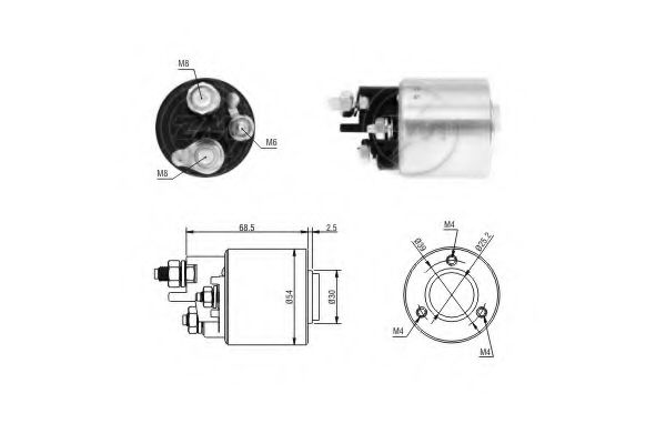 Imagine Solenoid, electromotor ERA 227074