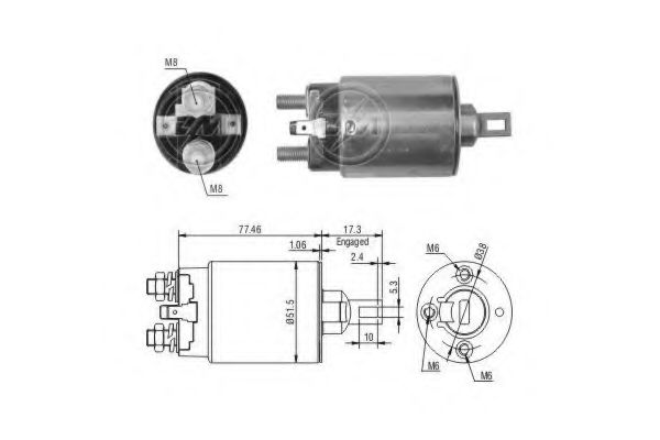 Imagine Solenoid, electromotor ERA 227095