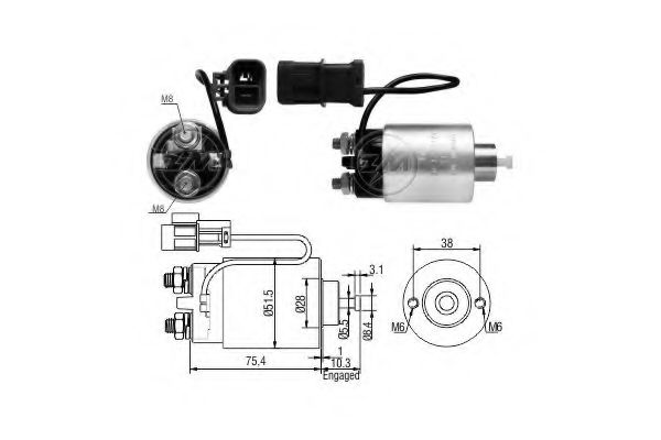 Solenoid, electromotor ERA 227117