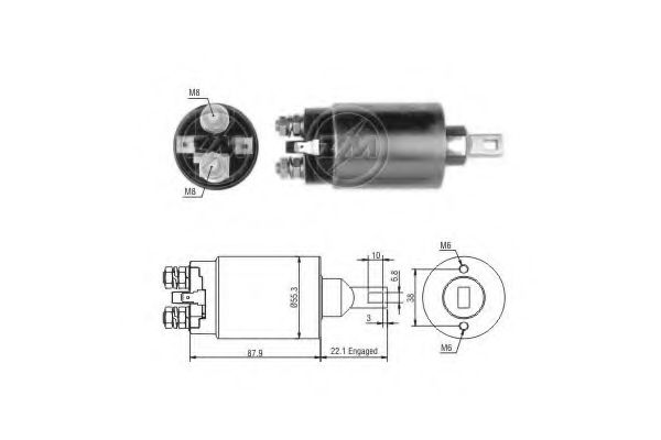 Solenoid, electromotor ERA 227131