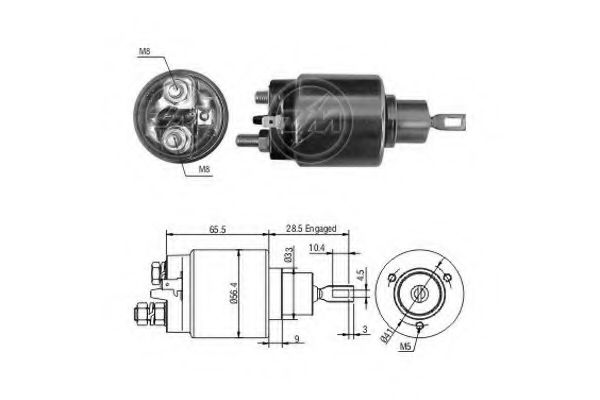 Solenoid, electromotor ERA 227140