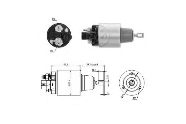 Solenoid, electromotor ERA 227142